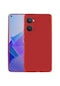 Noktaks - Oppo Uyumlu Oppo A96 4g - Kılıf Mat Renkli Esnek Premier Silikon Kapak - Kırmızı