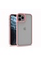 Noktaks - iPhone Uyumlu 11 Pro - Kılıf Arkası Şeffaf Kamera Çevresi Parlak Zıt Renkli Flora Kapak - Rose Gold