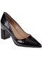 Pullman Topuklu Kadın Ayakkabı Pl-3103 Siyah Kroko-siyah Kroko