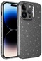 iPhone Uyumlu 14 Pro Max Kılıf Simli Işılıtılı Renkli Parlak Kamera Korumalı Silikon Kapak Koton - Gri