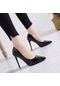 Ikkb İlkbahar Ve Yaz Büyük Numara Kadın Topuklu Ayakkabı Siyah