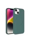 Noktaks - iPhone Uyumlu 14 Plus - Kılıf Kablosuz Şarj Destekli Plas Silikon Kapak - Koyu Yeşil