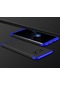 Kilifone - Samsung Uyumlu Galaxy S8 Plus - Kılıf 3 Parçalı Parmak İzi Yapmayan Sert Ays Kapak - Siyah-mavi