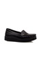 M2s Siyah Parlak Çizgili Comfort Kadın Ayakkabı-siyah
