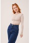 Delta Online Ters Dikişli Basic Krem Body Bluz Krem