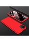 Noktaks - İphone Uyumlu İphone 11 Pro Max - Kılıf 3 Parçalı Parmak İzi Yapmayan Sert Ays Kapak - Kırmızı