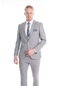 İntersivin Slim Fit Likralı Çizgili Yelekli Erkek Takım Elbise-lacivert