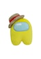 10cm Aramızda Hasır Şapkalı Peluş Oyuncak Bebek Oyun Figürü Sarı