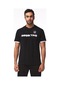 Beşiktaş Lisanslı Yazılı Logolu Siyah T-shirt Siyah - Beyaz