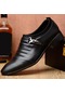 Siyah Deri Ayakkabı İş Elbisesi Erkek Ayakkabı Nefes Alabilen Günlük Ayakkabı Erkek Ayakkabı