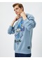 Koton Rick And Morty Kapşonlu Oversize Sweatshirt Şardonlu Lisanslı Baskılı Mavi 3wam70435mk 3WAM70435MK655