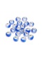 20 Adet Çift Renkli Mat Reçine Boncuk Renkli 5mm Büyük Delik Boncuk Charms Sapphire
