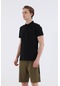 Maraton Sportswear Regular Erkek Polo Yaka Kısa Kol Basic Siyah-Siyah T-Shirt 20925-Siyah-Siyah