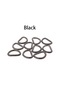 Siyah D Halka Metal Dokuma Kayış Deri Çanta Kemer Tokası Zanaat 10 Adet 16x10mm