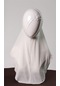Krem Pratik Hazır Geçmeli Genç Tesettür Bone Sandy Kumaş Düz Hijab 2312 40