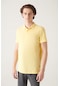 Avva Erkek Sarı %100 Mısır Pamuğu Standart Fit Normal Kesim 3 Düğmeli Polo Yaka T-Shirt B001027