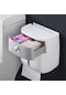 Jms Wıkhostar Pembe Banyo Duvara Monte Tuvalet Kağıdı Kutusu Su Geçirmez Çift Katmanlı Çekmeceli