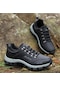 Siyah Tuınanle Erkek Yürüyüş Ayakkabıları Deri Açık Ayakkabı Aşınmaya Dayanıklı Erkekler Trekking Yürüyüş Avcılık Spor Ayakkabı