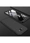 Noktaks - Samsung Galaxy Uyumlu Galaxy J4 Plus - Kılıf 3 Parçalı Parmak İzi Yapmayan Sert Ays Kapak - Siyah