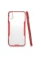 Noktaks - iPhone Uyumlu Xs 5.8 - Kılıf Kenarı Renkli Arkası Şeffaf Parfe Kapak - Pembe