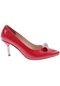 Dgn 515 Kadın Silver Tokalı Taşlı İnce Topuklu Ayakkabı 515-1510-R9097 Kırmızı