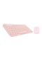Hometech Ht 8c 7.8" Uyumlu Kablosuz Bluetooth Pilli Klavye Mouse Seti - Pembe