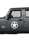 Star Sticker Model 5 - 4x4 Sticker - Off Road Sticker - Jeep Sticker - 40cm X 40cm - Beyaz
