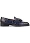 Shoetyle - Lacivert Croco Deri Püsküllü Erkek Klasik Ayakkabı 250-7951-839-lacivert