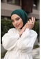 Moda Mevsimi Çıt Çıt Hazır Eşarp Çıtçıtlı Hijab Hazır Eşarp Zümrüt