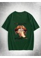 Unisex Enjoy Personel Time Baskılı Tasarım Tshirt Yeşil
