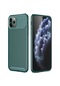 Noktaks - iPhone Uyumlu 11 Pro Max - Kılıf Auto Focus Negro Karbon Silikon Kapak - Yeşil