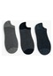 Koton Çizgili 3'lü Patik Çorap Seti Gri 3sam80191aa 3SAM80191AA040