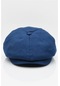 Erkek %100 Pamuk Şapka Yazlık İngiliz Stili London Kasket Lacivert - 57 Cm