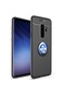 Kilifone - Samsung Uyumlu Galaxy S9 Plus - Kılıf Yüzüklü Auto Focus Ravel Karbon Silikon Kapak - Siyah-mavi