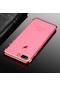 Noktaks - İphone Uyumlu İphone 7 Plus - Kılıf Dört Köşesi Renkli Arkası Şefaf Lazer Silikon Kapak - Kırmızı