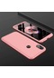Ekılıf - Xiaomi Redmi Note 6 Pro Uyumlu Kılıf Parmak İzi Yapmayan 3 Parça Ays Kapak - Rose Gold