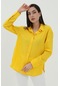 Uzun Kol Oversize Basic Gömlek - Sarı-sarı