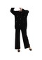 Kadın Siyah Taşlı Triko Pantolon Tunik Takım-31266 - Kadın