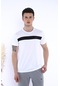 Beyaz Erkek Slim Fit Pamuklu Kısa Kollu Bisiklet Yaka T-Shirt-4102 - 3Xl