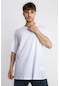 Adam Boxes Oversize O-yaka T-shirt Basuelto - Beyaz-beyaz
