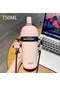 Velvettides Yeni Çocuk Büyük Kapasiteli Termos Bardak Basit Pipet Bardak Okul Taşınabilir Su Isıtıcısı Degrade Spor Bardak Pembe 750ml