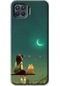 Oppo Reno 4 Lite Kılıf Hd Desen Baskılı Arka Kapak + Kırılmaz Cam - Kedili Kız