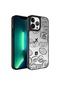 Noktaks - iPhone Uyumlu 13 Pro Max - Kılıf Aynalı Desenli Kamera Korumalı Parlak Mirror Kapak - Seyahat