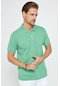 Tudors Erkek Slim Fit Dar Kesim %100 Pamuk Düz Pike Yeşil Polo Yaka Tişört-30543-yesıl