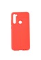 Mutcase - Xiaomi Uyumlu Redmi Note 8 - Kılıf Deri Görünümlü Auto Focus Karbon Niss Silikon Kapak - Kırmızı