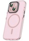 iPhone Uyumlu 15 Kılıf Airbagli Magsafe Wireless Şarj Özellikli Lopard Klaptika Kapak - Pembe