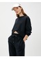 Koton Crop Sweatshirt Modal Karışımlı Siyah 3sak10130nk