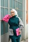 Kadın Tesettür Tunik Pantolon Double Crep Ikili Takım İndigo 447 İndigo