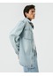 Koton Kot Ceket Cep Detaylı Klasik Yaka Düğmeli Açık İndigo 4sam50030nd
