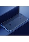 Kilifone - Huawei Uyumlu P Smart Fıg-lx1 - Kılıf Dört Köşesi Renkli Arkası Şefaf Lazer Silikon Kapak - Mavi